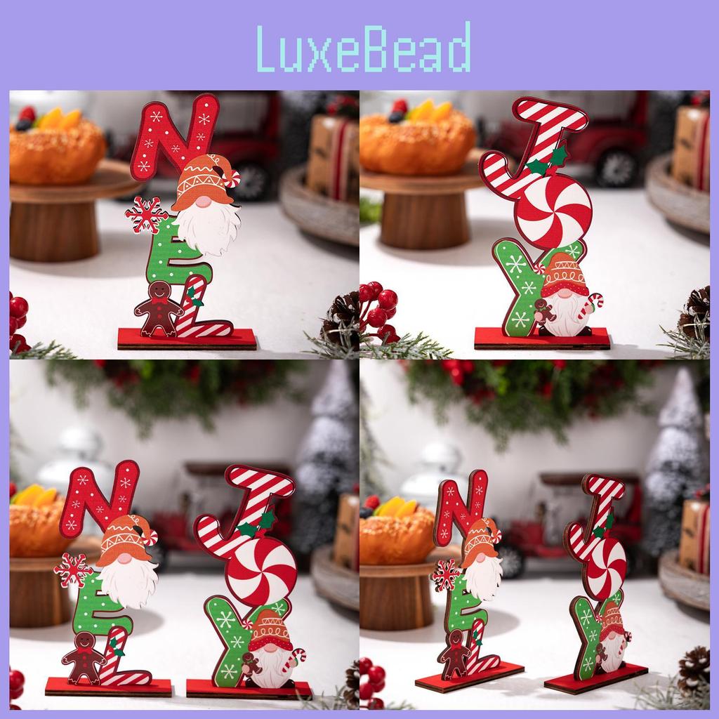 Gingerbread Wooden Man Christmas Decor With Colorful Letters For Holiday Decor