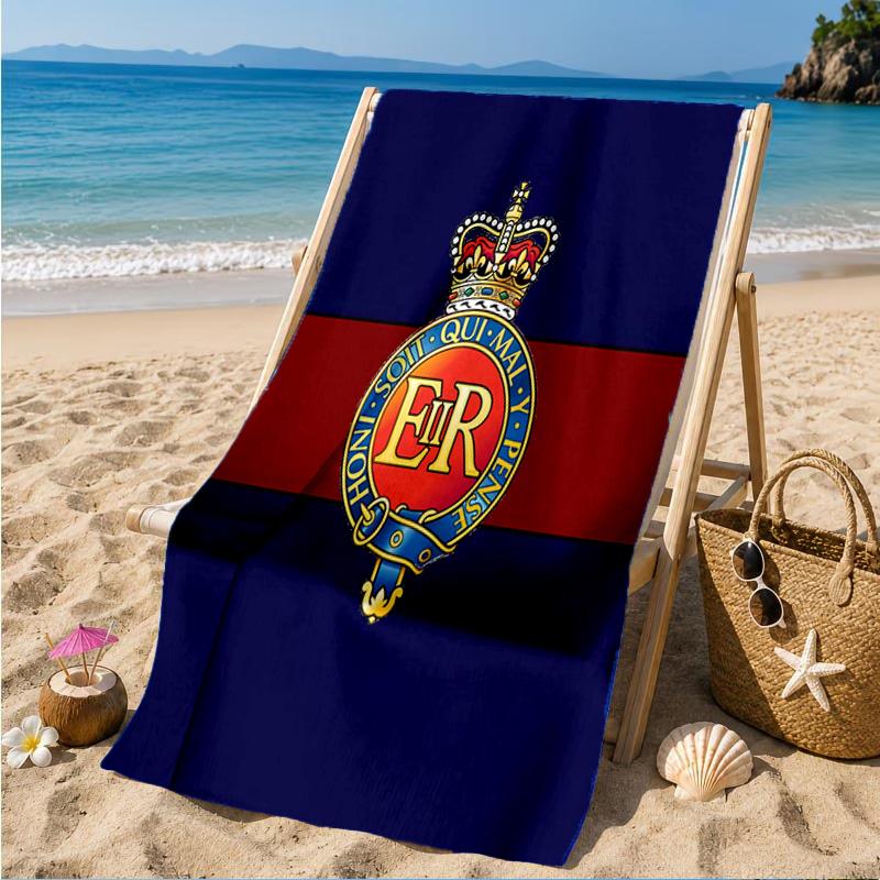 Royal Engineers Crest Emblem Beach Towel, Quick-drying, Easy to Care for, Suitable for Both Fitness and Beach Vacations,Sports Essential