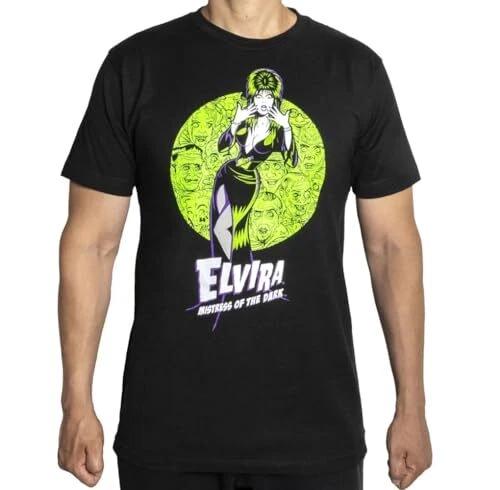 kreepsville 666 Elvira Mistress of The Dark Gothic Monster Onlookers T-Shirt XL