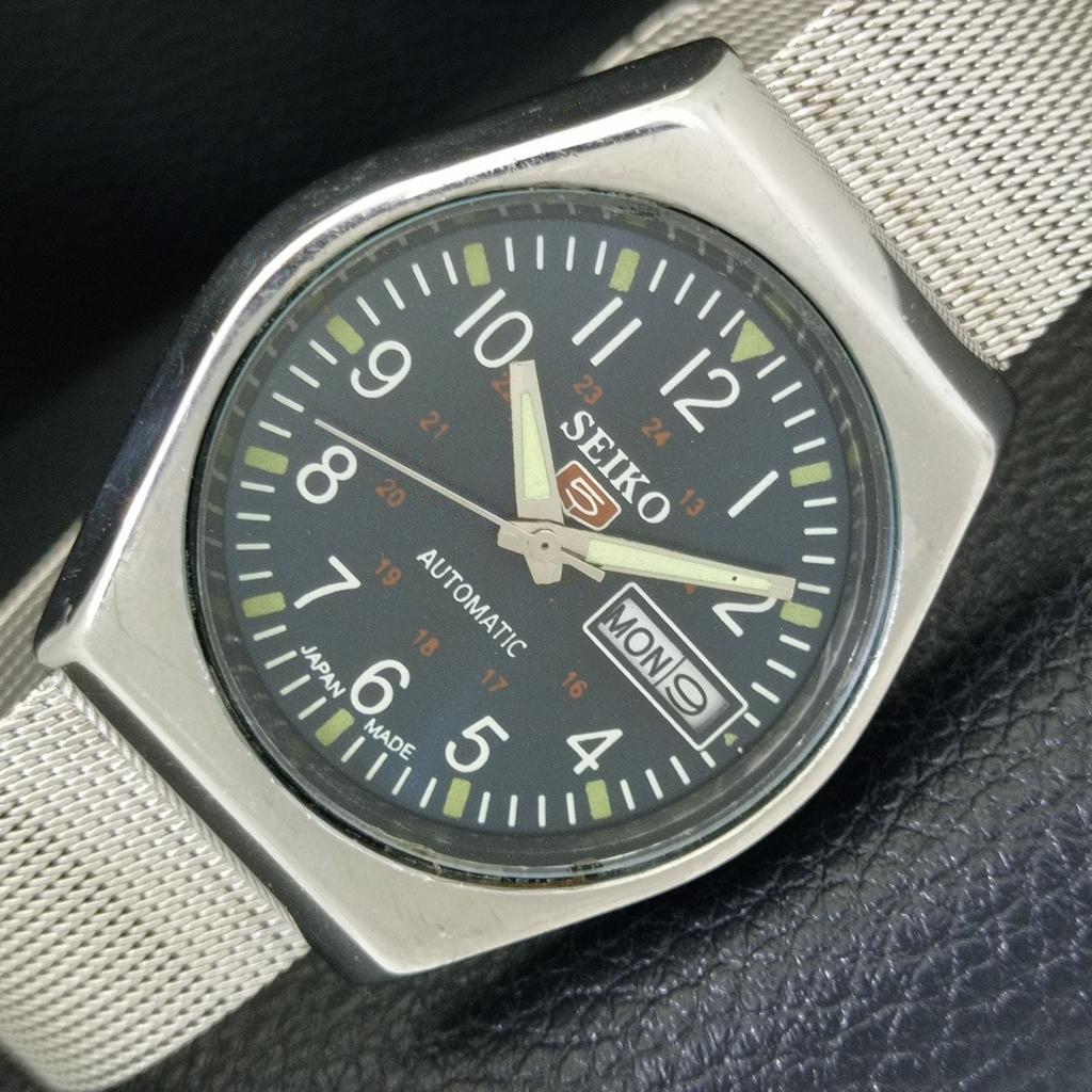 

AUTOMATIC 6309A VINTAGE SEIKO 5 JAPAN MENS BLUE COLOR DIAL WATCH a701422-5 R206b-a701422