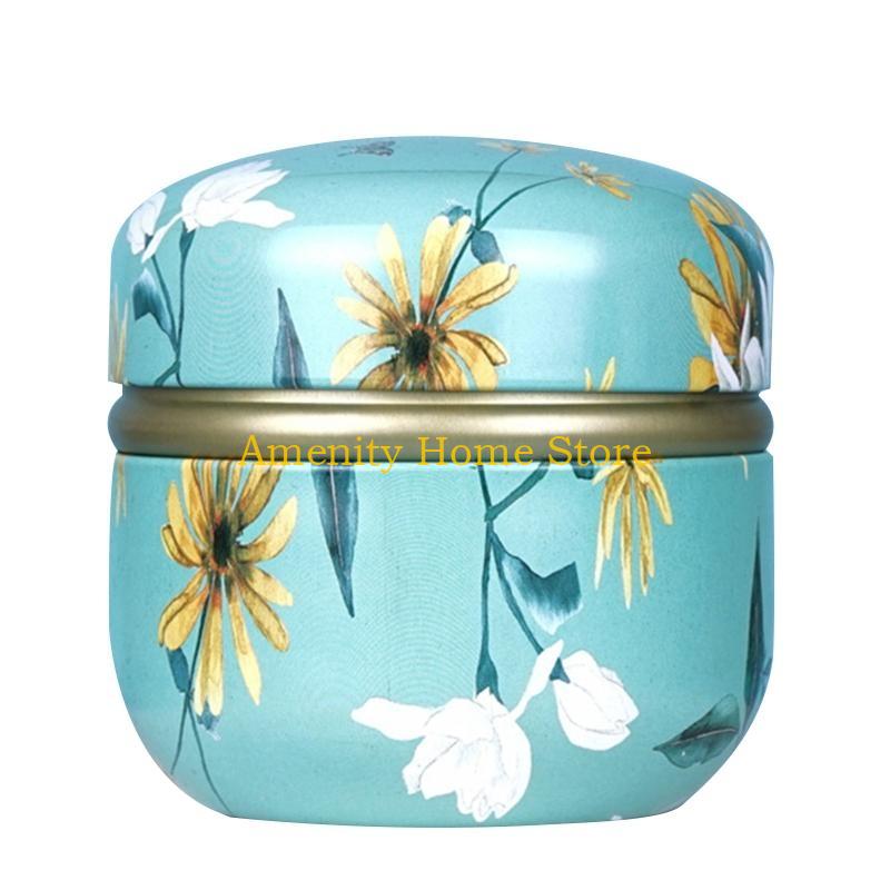 

F26C Color Pattern Tea Cans Tinplate Mini Candy Jewelry Box for Creative Home Portable Sealed Cans Multifunctional Storage De