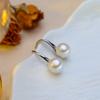 Natural Freshwater Pearl Earrings Fashion Cubic Zirconia Pearl Stud Earrings For Women Party Jewelry
