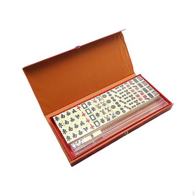 Portable Chinese Family Mahjong Travel Set Games Accessories Board Single 2x1.4x1cm