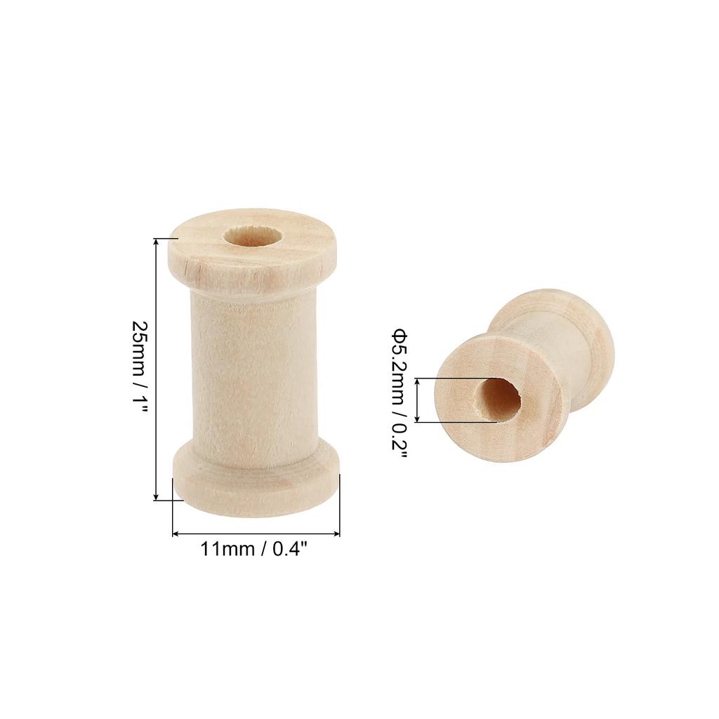 10/20/40pcs Wooden Empty Spools Unfinished Wood Sewing Thread Spool Natural Wire Weaving Bobbins for Crafts Embroidery Tools DIY