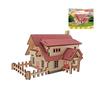 3D Wooden Puzzle Jigsaw House Villa Architectural Models DIY Assembled Combination Kids Handmade Craft Puzzle Decoration