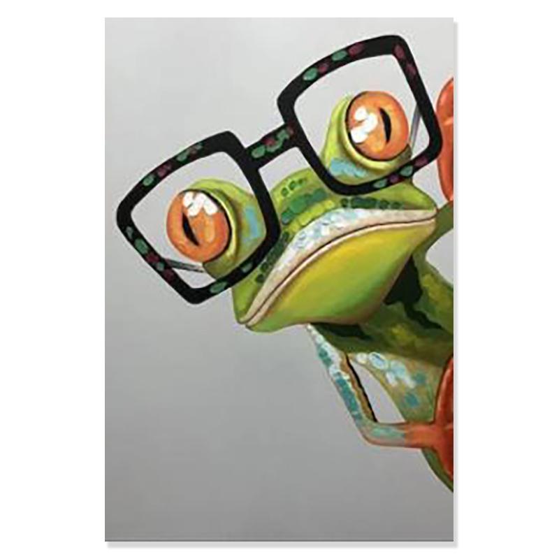 Cute Frog Graffiti Art Canvas Paintings Abstract Animals Posters and Prints on Canvas Wall Art Picture for Living Room Decor