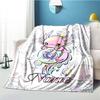 Pretty Pink Axolotls Customize Your Name Blanket Used For Chair Office Sofa Bed Camping Soft And Warm Giving Friends And Relatives Birthday Graduation
