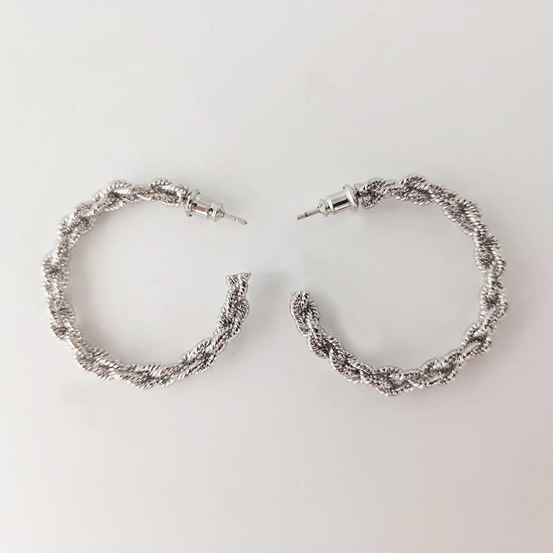 

Серьги-иглы из серебра 925 пробы, женские серьги Niche Design Sense Simple Twist в стиле ретро из металла