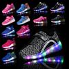 New Code Children's Single-wheel Runaway Shoes Vibrating Luminous Sole Double-wheel Colorful Light Wheel Shoes