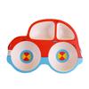Bamboo Fiber Children's Cartoon Car Shape Cutlery Set Plate Baby Split