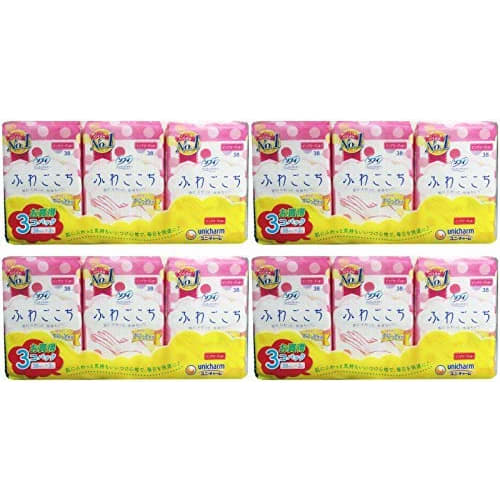 

[Bulk Purchase] Sofy Fuwagokochi Pink Rose Scent, 38 pieces x 3 packs (unicharm Sofy) x 4 packs