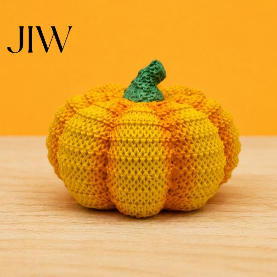 Małe jesienne akcenty okienne Ręcznie robiona figurka dyni z żywicy Dekoracja Halloweenowa, Imitująca dzianinę Statuetka na blat, Świąteczne przedmioty do dekoracji biurka Mini