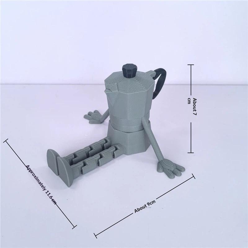3D Tištěný Kávový Partner Roztomilý Šálek na Kávu Kávové Zrno Dekorace na Stůl Fidget Hračky Pro Milovníky Kávy Domácí Kancelářské Dekorace
