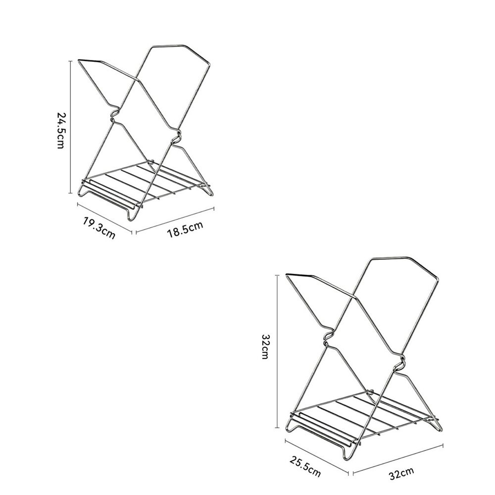 Foldable Garbage Bag Holder Freestanding Waste Organizer Stand for Kitchen Counter Office Desktop