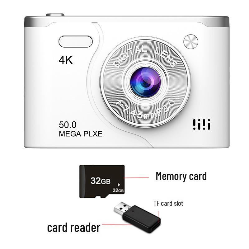 Retro-Style Mini Portable Dual-Camera Mirrorless SLR for Students and Beginners