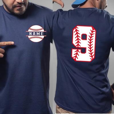 Camiseta de Béisbol con Nombre y Número para Mujeres Hombres Camisetas de Béisbol Personalizadas Camiseta para el Día del Partido Camisetas Unisex La Temporada Tops de Béisbol