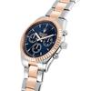 Maserati Competition Two Tone Stainless Steel Blue Sunray Dial Quartz R8853100040 100M Men's Watch