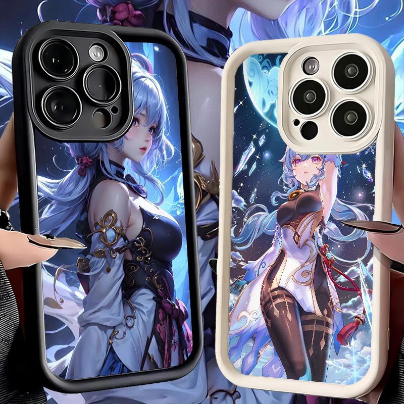 Phone Case for iPhone 17 Air 16E 15 16 Pro Max Genshin Impact Ganyu Cover 14 Plus 13 12 Mini Soft Shell Silicone Fundas
