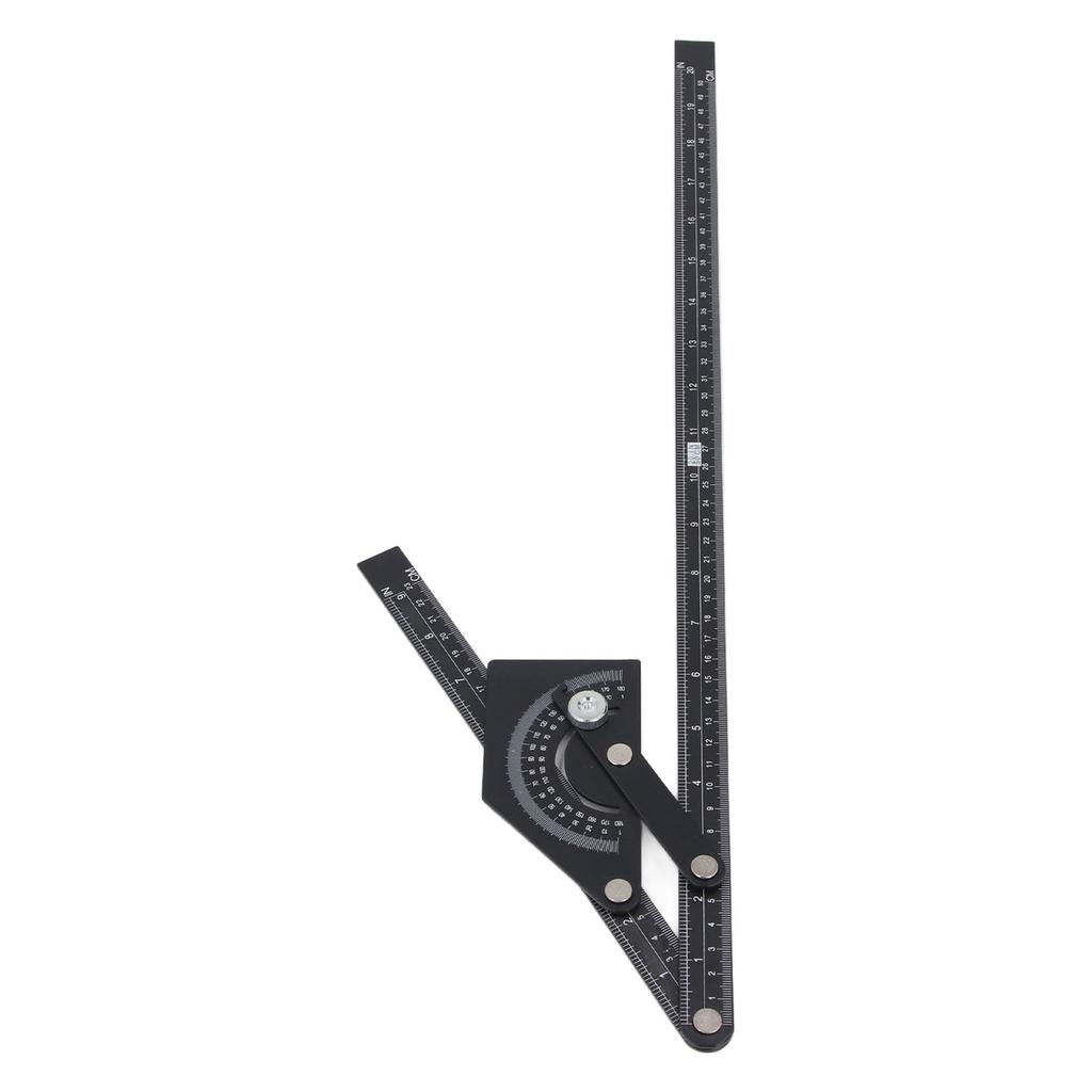 Bevel Protractor Universal 0 180 Degree Aluminum Angle Finder Ruler Woodworking Tool