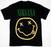 Nevermind Okładka Albumu Czarny NIRVANA Koszulka Zespołu Bawełniana Koszulka Graficzna Unisex Damska Letnia Streetwear