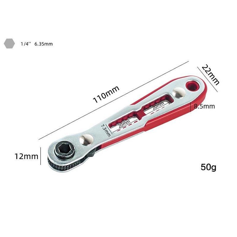 Bidirectional Ratchet Wrench Set With 10 Replaceable Screwdriver Bit For Home Diy Repair Bicycle Maintenance Daily Fixing Job