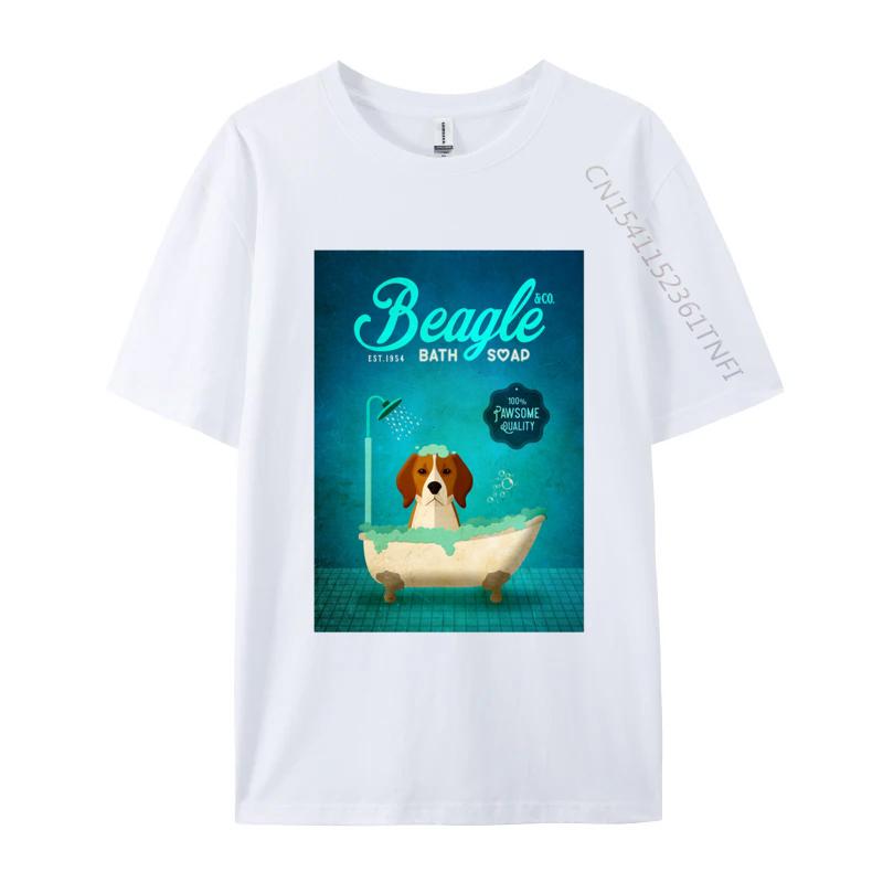 Beagle Dog Minimalist Tee Shirt Funny Beagle Bath Soap Dog Lover TShirt Men Cotton Cute Oversized T Shirt S