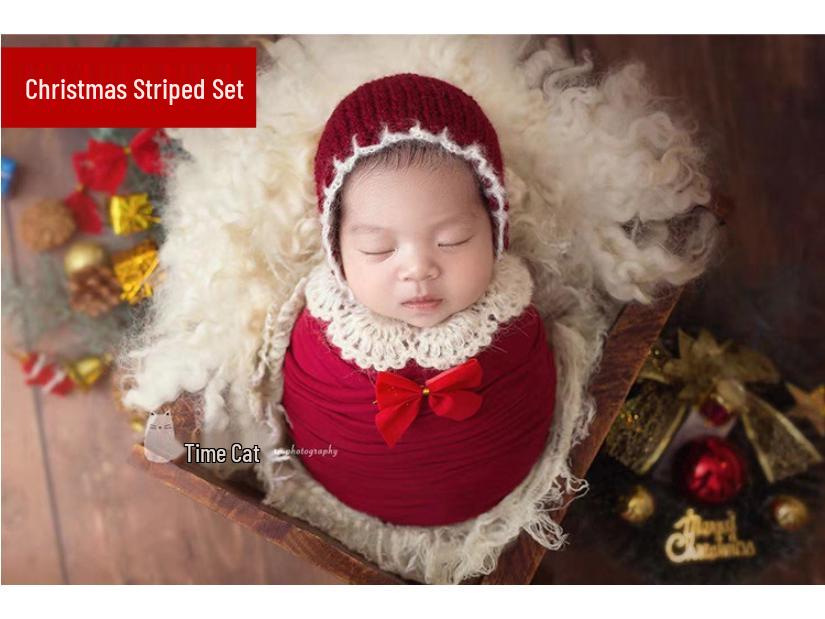 Winter Baby Long Tail Pom Pom Hat - Photography & Christmas Props for Children
