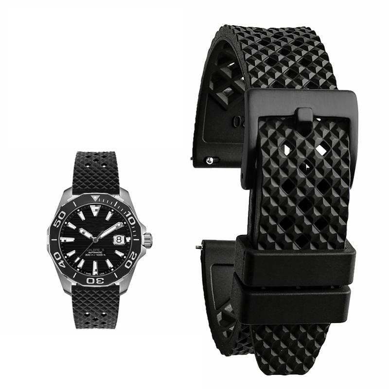 

Классический дышащий силиконовый спортивный ремешок для часов 20 мм 22 мм для любых часов резиновый ремешок для часов Rolex Omega мужские аксессуары быстросъемный 22mm