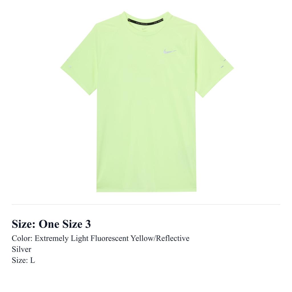 Nike Dri FIT ADV T Shirt Men's Ultra Light Neon Yellow/Reflection Silver HV5204-701