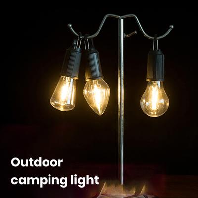 Outdoor Camping Lamp with Clip Hook 3 Lighting Modes Multifunctional Lighting Device Plastic Portable LED Lantern Hanging Tent Light Tungsten