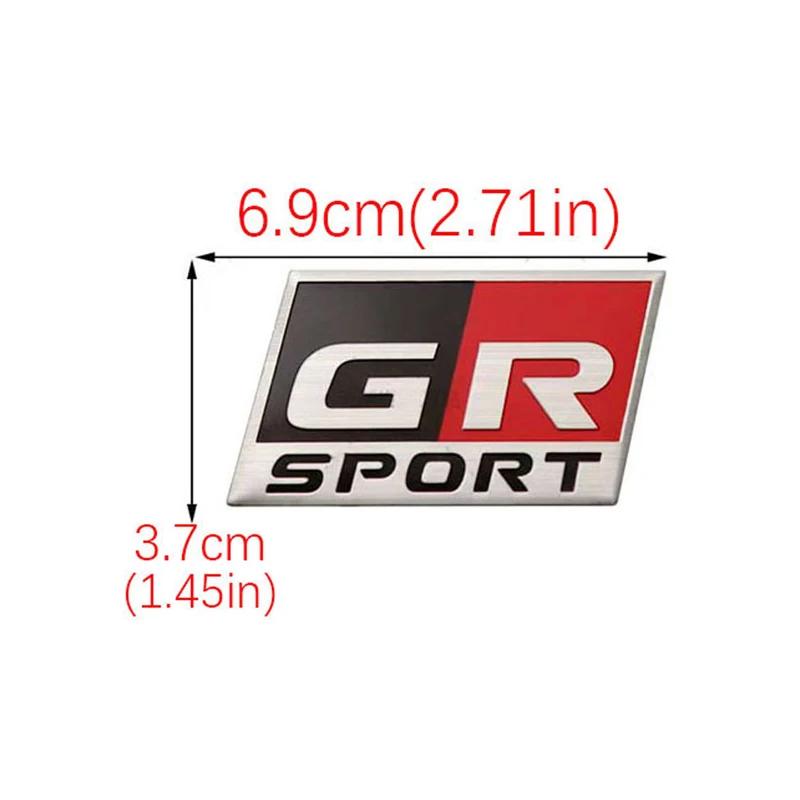 3D Metal Car Sticker Labeling Emblem Badge Decals For Sport GR Sport C-HR RAV4 Yaris Avensis Prado Prius Auto Accessories