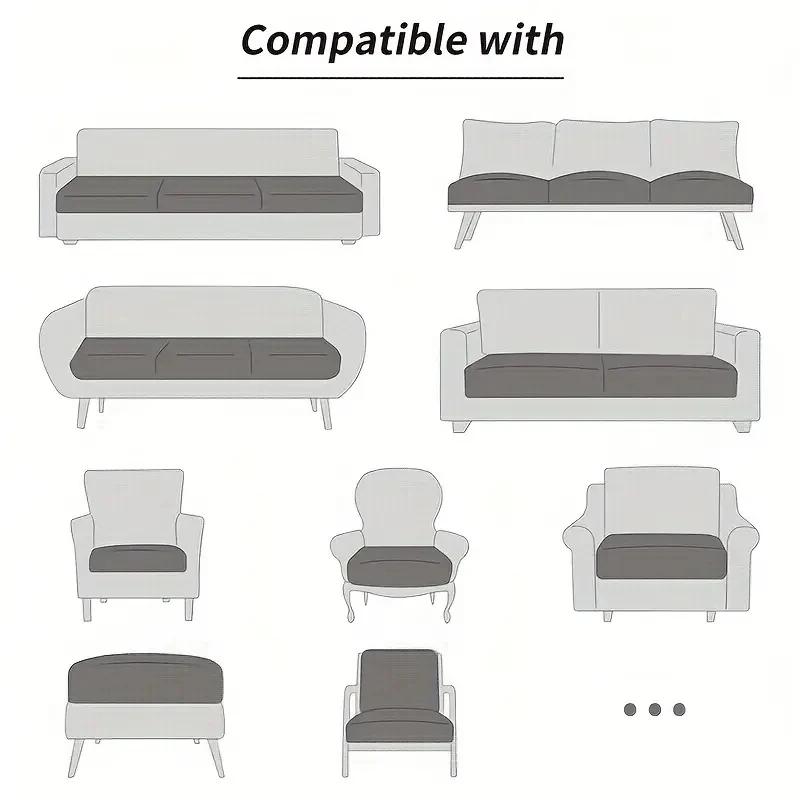 Jacquard Elastic Sofa Cover Solid Color Anti-dirty Couch Seat Slipcover Four Season Universal Outdoor Chair Seat Cover for Home