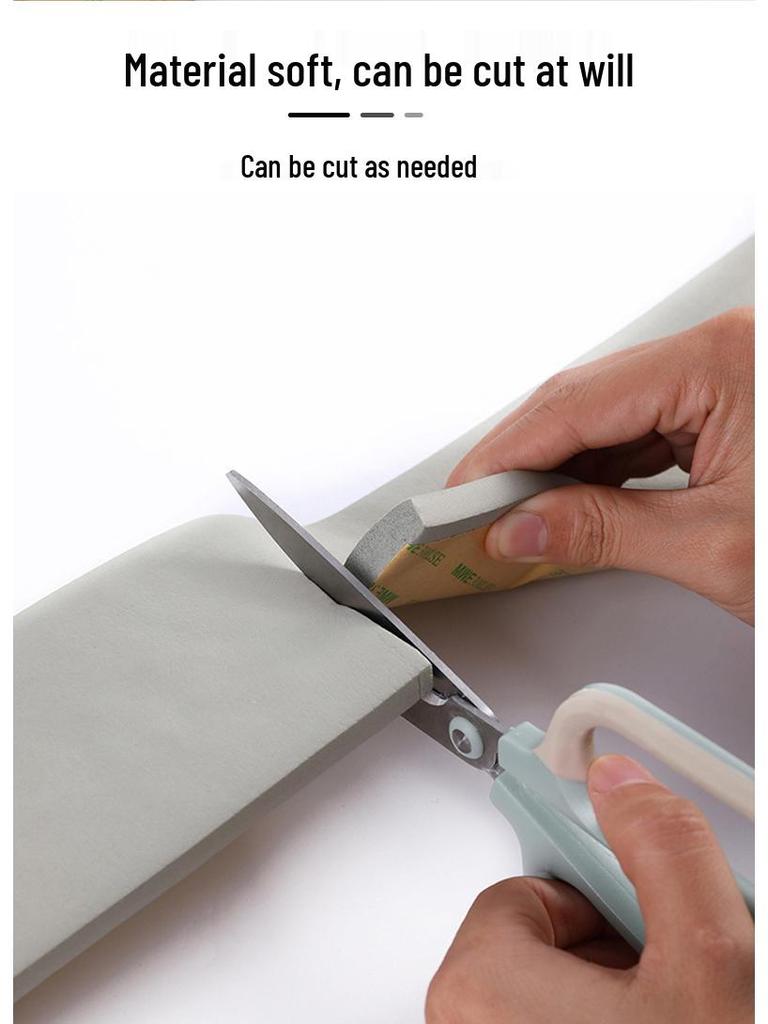 Self-Adhesive Anti-Collision Wall & Floor Strip for Baseboards, Windowsills, Door Frames, and Corners