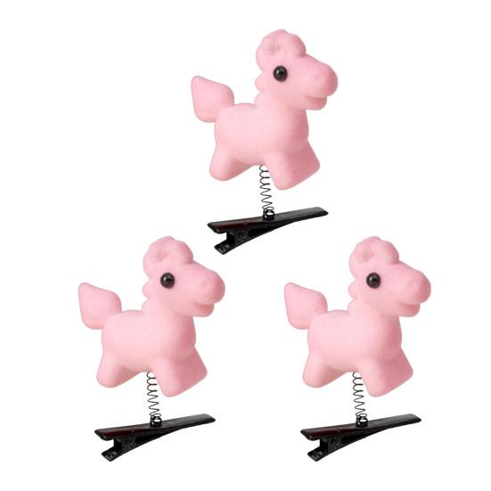 2/3 Stück Mädchen Haarspange Federdesign Fliegendes Pferd Dekor Haarnadel Neues Jahr Haarstyling-Werkzeug Wiederverwendbares Haaraccessoire
