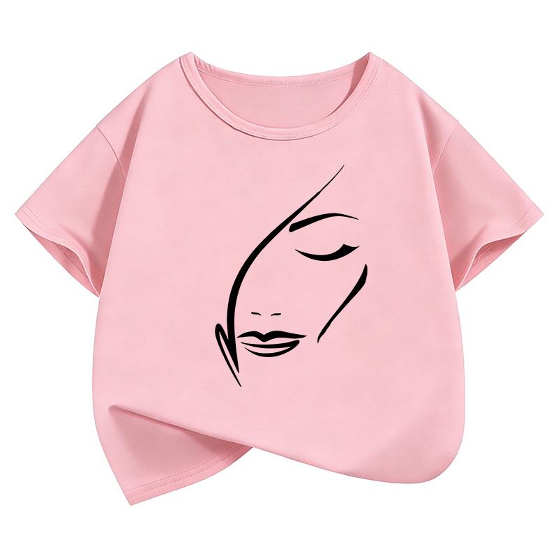 Gothic Vintage Women Face Funny T Shirts Y2k Short Sleeve Kids Childrens Tshirt Boys Girls Summer Spring Casual Top Tee Shirt
