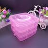 Compact Three-Layer Transparent Storage Box for Tools, Jewelry, and More