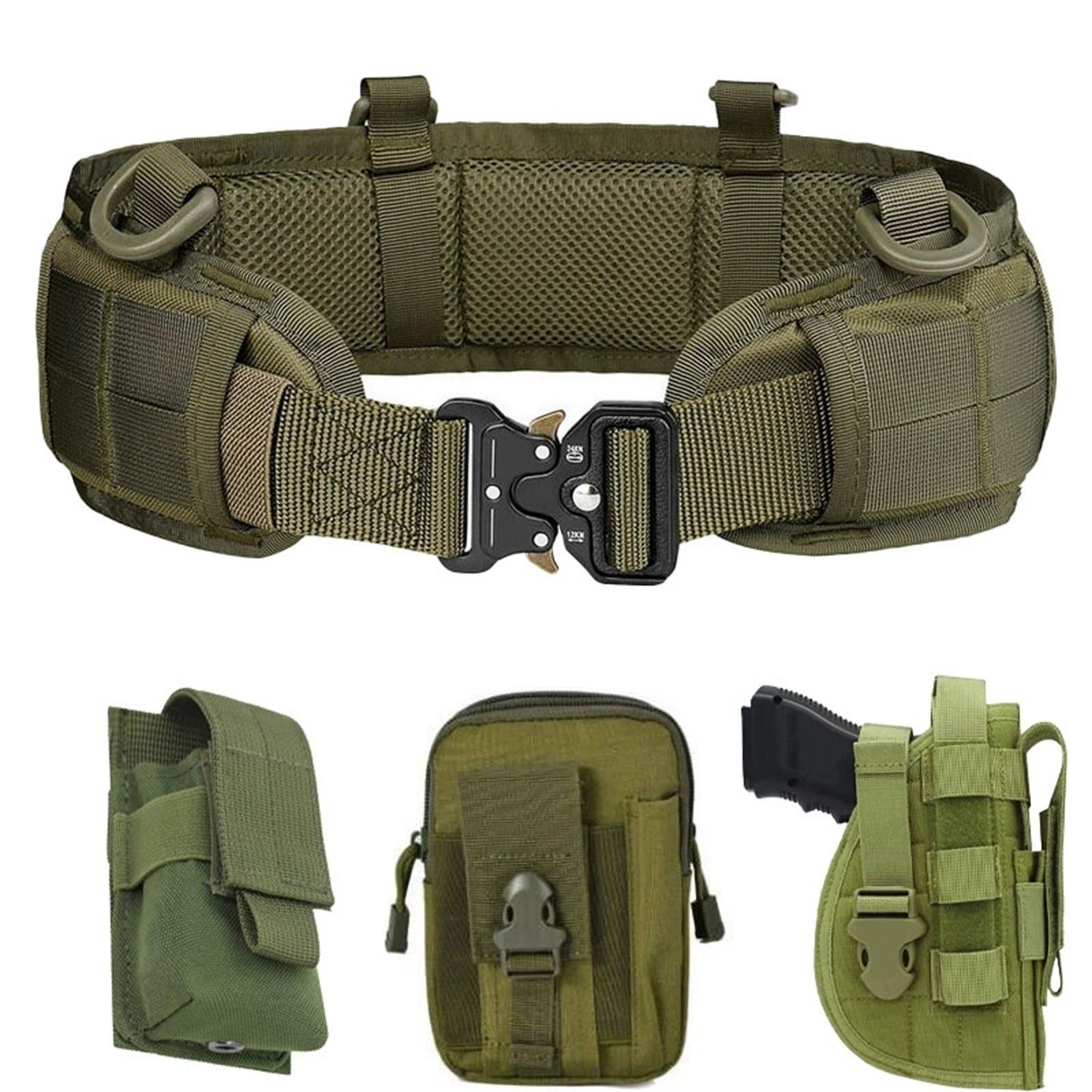 

MOLLE Waist Belt – Multifunctional Outdoor Canvas and Nylon Pack, Heavy-Duty Waist Pad for Training, Hiking, and EDC Gear One Size