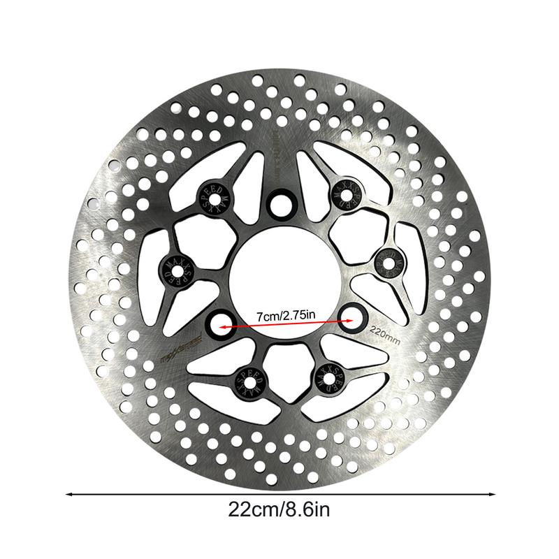 Brake Discs 220mm Thickened Metal Bicycle Rotors For Braking Bicycle Disc Brake Rotor Electric Scooter Disc Brake For Mountain