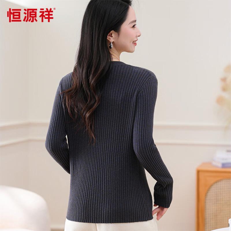 Hengyuanxiang Women's 100% Wool Round Neck Sweater