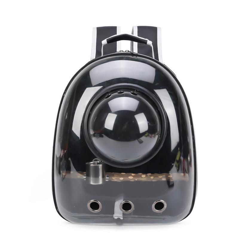 

Товары для домашних животных Маленький рюкзак для птиц Сумка для попугаев Рюкзак для прогулок Прозрачная портативная сверхлегкая клетка для птиц With station stick чёрный