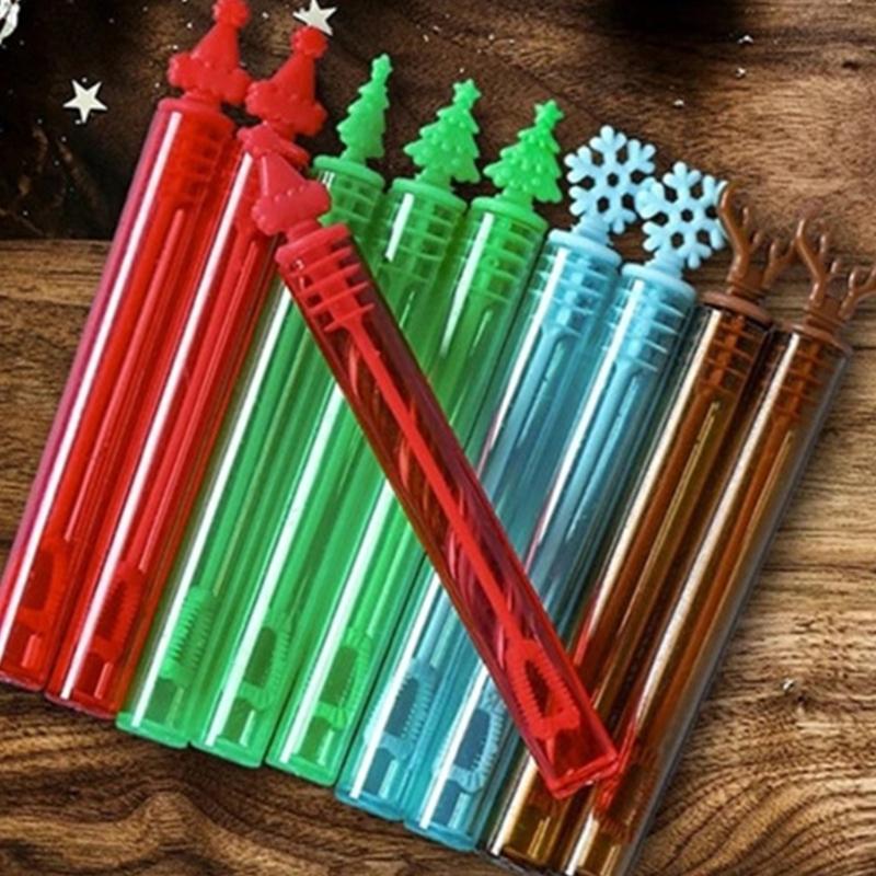 Kids Friendly Christmas Bubble Stick Toy Multi Use Bubble Wand For Outdoor Indoor Play Safe Material No Liquid Included