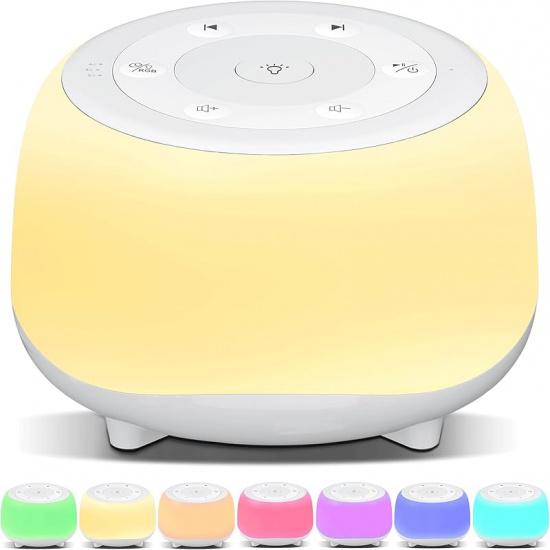White Noise Sound Machine with 7 Colors Night Light 34 Soothing Sounds, Portable Sound Machine for Baby Adults Kids Sleep with 30 Volume Levels 4