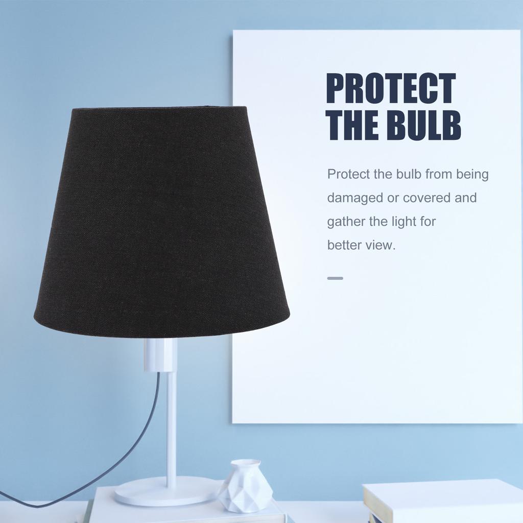 Living Room Lamp Shade Drum Fabric Lampshade E14 Tabletop Desktop Light Shade