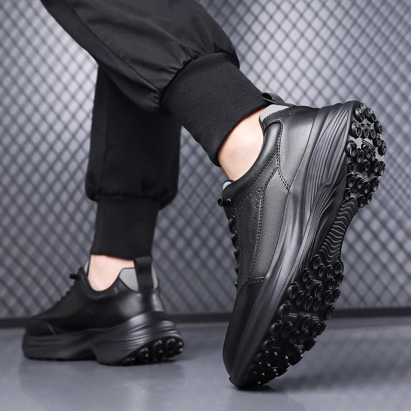 Sneakers Men's 2025 New Trend Leather Light Soft Sole Casual Shoes Student Running Outdoor High-end Men's Shoes