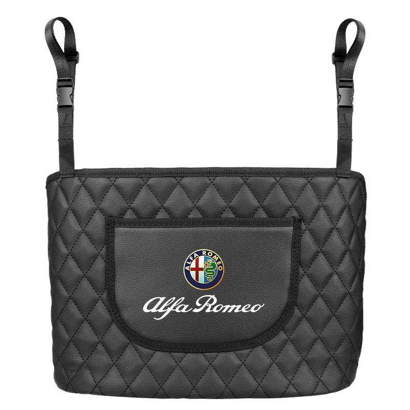 Hub Caps Car Seat Backrest Storage Stowing Tidying Pocket For Alfa Romeo 156 159 147 4C 8C 166 Giulia Giulietta Stelvio Spider T TUVXY1