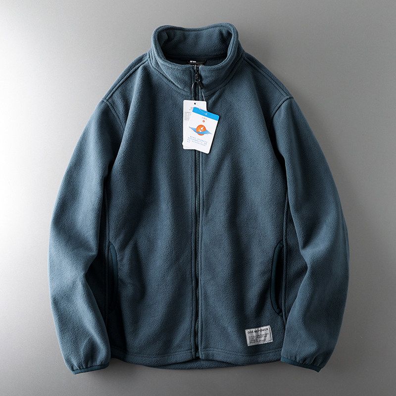 Fleece Cut-off Men's Sports Zipper Cardigan Outerwear