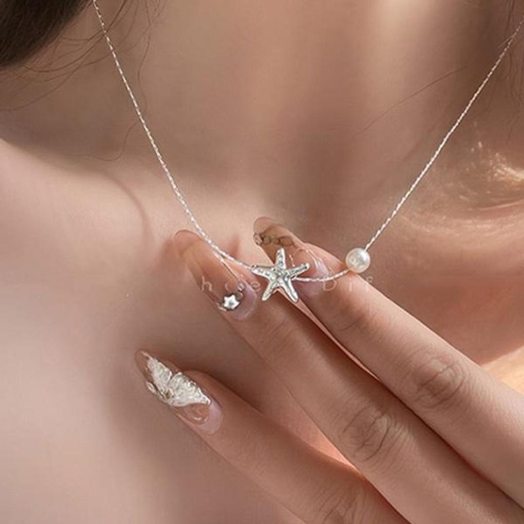 Women's Accessories Sari Starfish Pearl Necklace