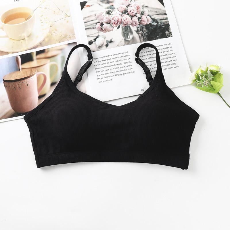 Summer Sports Bra Cotton Women's Bra Strap Adjustable Latex Pad Wrapped Chest Shockproof Sexy Lingerie Bras Camisole