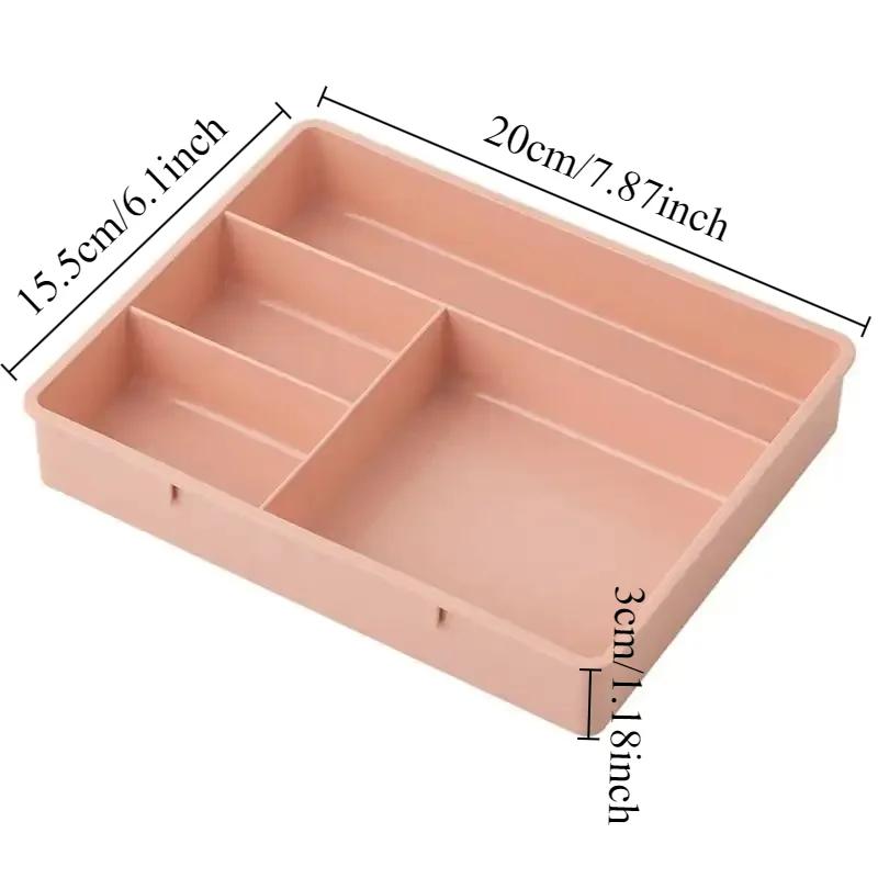 Plastic Box Multi-cell Storage Tray Desk Drawer Organizer Stackable Dressing Table Jewelry Makeup Organizer Caixas Organizadoras
