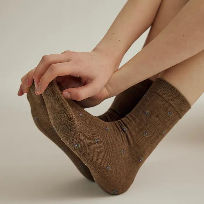 Daisy Crew Socks_5 Colors